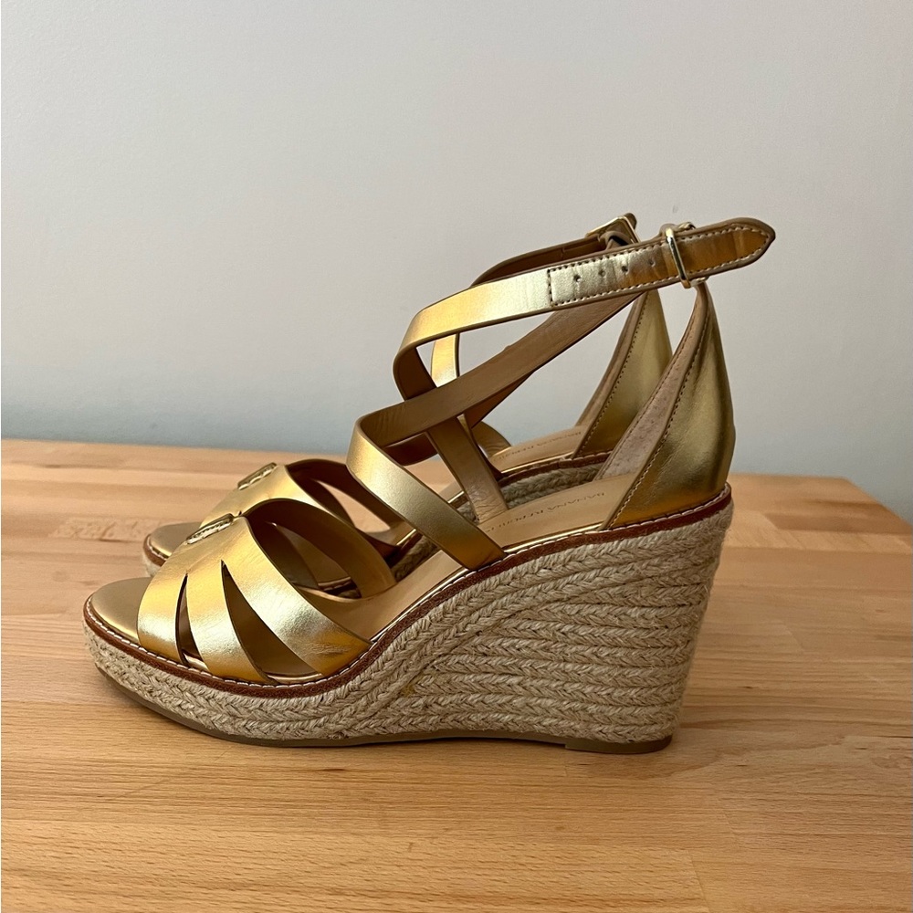 BANANA REPUBLIC -NWOT Espadrille Wedge Heel Platform Sandals Leather ~ Size 10